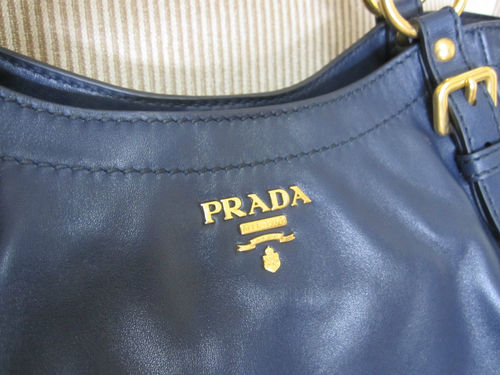 Prada Sacca 2 Manici Soft Calf Leather Bag in Baltico for sale ...  